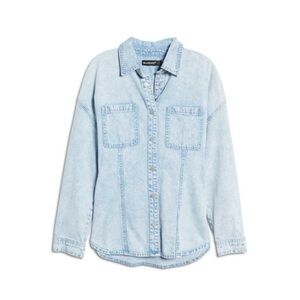 Blank NYC Cinched Back Denim shacket